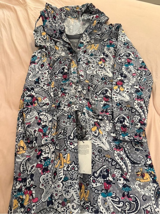 Vera Bradley Jackets & Blazers - Vera Bradley Gray Paisley Mickey Mouse Hooded Raincoat with Multicolor Accents